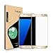 Samsung Galaxy S7 edge Screen Protector, Icheckey [Upgraded] 3D Curved Full Coverage Tempered Glass Screen Protector Cover for Samsung Galaxy S7 edge-Gold