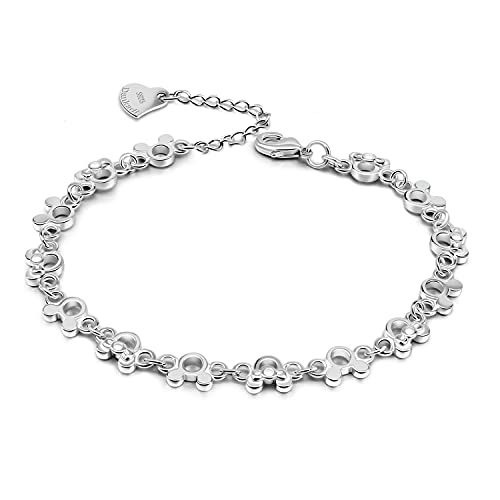Fashion Cute Mickey Bracelet for Women 925 Sterling Silver Adjustable Charm Jewelry Gift Birthday Gift For Women Wife Her