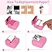 HuiJuKeJi Mini Sticker Printer Bluetooth Smart Pocket Inkless Thermal Printer with 11 Rolls Thermal Paper and Sticker for iOS&Android Print Pod, Portable Receipt Printer for Photo Note Memo (Rose)