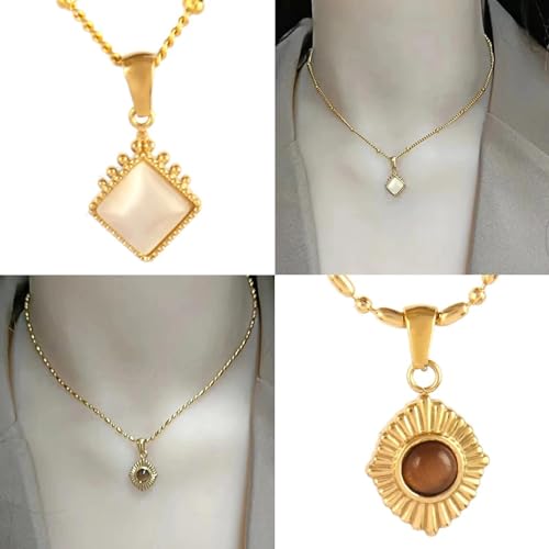 Chaîne et pendentif pierre naturelle rose pour sublimer vos tenues d'été