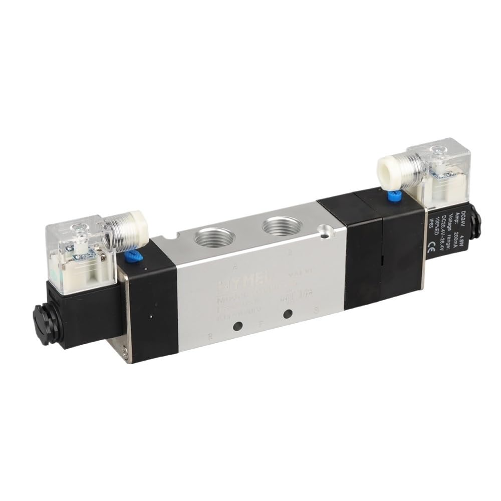 Electroválvula neumática 4V430C-15 de 5/3 vías, doble solenoide, for equipos de automatización(DC12V)