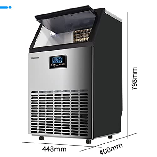 GUINJO Kommerzielle Eismaschine, 165 lbs/24 Std, 45 Würfel/Zyklus, Eisgrößenkontrolle, 24 Std. Timer, freistehende… – Bild 6