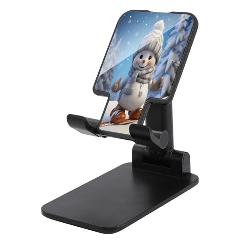 Support de téléphone portable pliable bonhomme de neige pour bureau