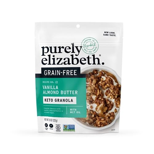 Image of purely elizabeth Granola Vanilla Almond Butter MCT Grain Free, 8 Ounce (Pack of 4)