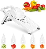 Utopia Kitchen - 5 Blade Adjustable Mandolin Slicer - Mandolin Cutter - Julienne Vegetable Slicer - Vegetable Grater - Vegetable Dicer