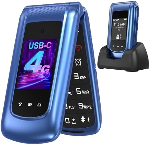 Téléphone Portable AGM M8 Flip - Clapet Débloqué, Grandes Touches, écran 2,8" - Senior / Grandes Touches - Neuf