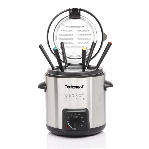 TECHWOOD Fondue - Friteuse Puissance 840W Capacité 1l d’huile
