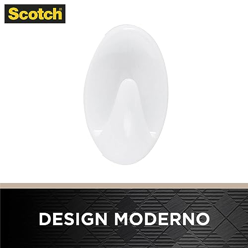 Scotch, 3M, Gancho Adesivo, Fixação Permanente, Sem Furos, Branco, 1 unidade