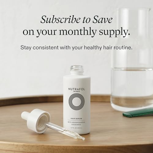 Nutrafol Women's Hair Serum, Supports Visibly Thicker and Stronger Hair, Vegan, Lightweight and Fast-Absorbing