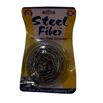 Steel Fiber Stainless Steel SCRUBER Pack of 10 PCS