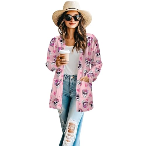 Image of Cardigan for Women Long Sweater Open Front Sweaters Fashion Lightweight Cardigans with Pockets