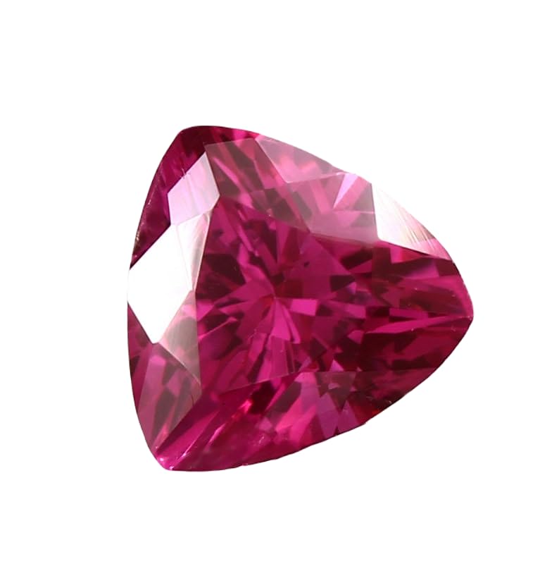 Tourmaline Rubellite trillion pour bague et pendentif fait main de style unique