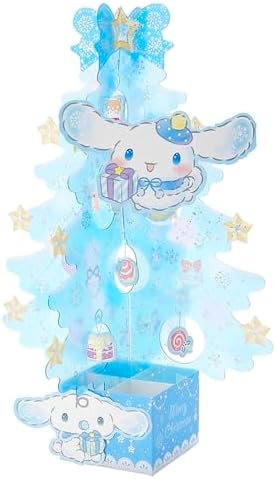 （19:30時点） サンリオ クリスマスカード メッセージカード シナモロール透明素材ブルーツリー グリーティングカード 海外輸送可 JX 61-3 SANRIO 524654