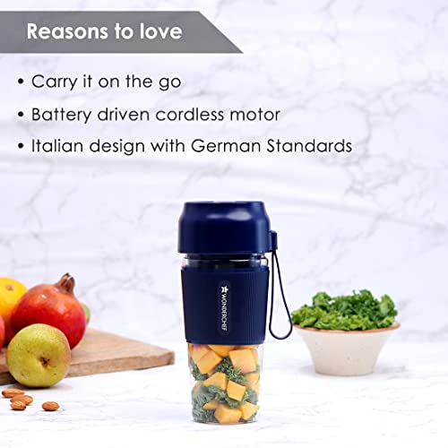 Wonderchef Nutri-cup Portable Blender + Sippy Stainless Steel Bottle, Gift Combo, For Family and Friends, Gift for Diwali and Other Festivals, House Warming