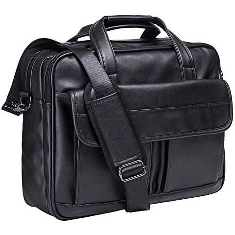 seyfocnia Men's Leather Travel Briefcase Cover