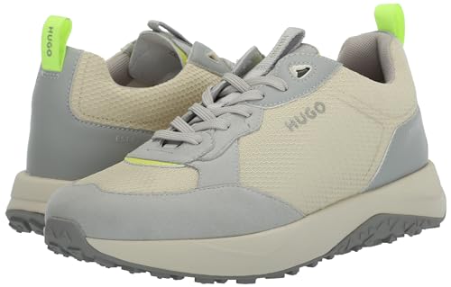 Image of HUGO Mens Running Style Mix Material Sneakers