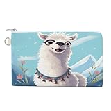 RLDOBOFE Llama Coin Purse Small Cash Coin Purse Pouch Mini Canvas Change Purse with Zipper Cute Coin Pouch Fashion Coin Wallet Slim Cash Change Wallet for Cards Keys Lipsticks