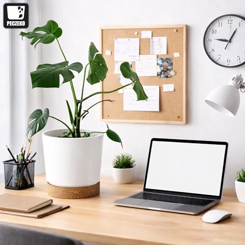 Pot de fleurs blanc ø 24 cm en plastique mat pour plantes lot de 2