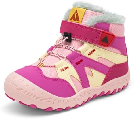 Mishansha Winterstiefel Jungen Mädchen | Warm gefüttert, Rutschfest