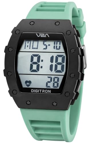 Image of V2A Digitron 2118 Tonneau Sports Watch for Men & Boys | Rugged Design | Big Dial | Alarm, Stopwatch, 12 /24H | 3 ATM Water Resistant | Luminous Display | Sports, Fitness, Outdoor & Training | Gifts for Men & Boy