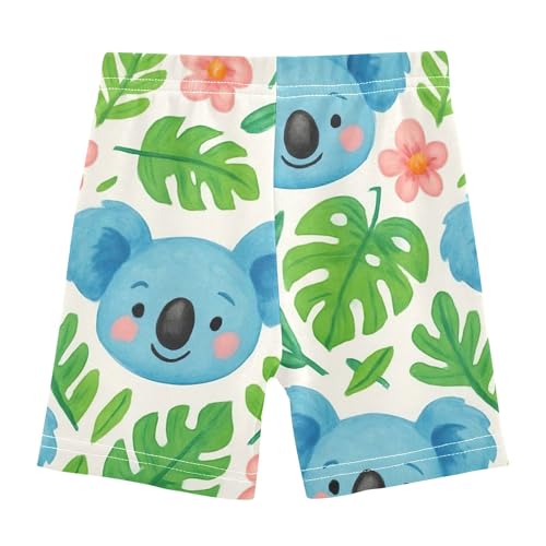 Joisal Cotton Shorts Under Dress Cartoon Cute Blue Koala Green Leaves Toddler Biker Shorts Girls 4t Baby Kids2