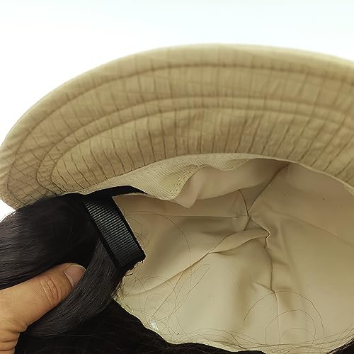 Gorro con peluca de cabello largo ondulado para mujer miniatura 5