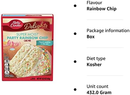 Betty Crocker Super Moist Party Rainbow Chip Cake Mix 432g 15oz