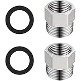 2 pieces 3/8″ BSP female thread to 1/2″ BSP male thread forged reducer hex bushing, universal reducing extension, suitable for pipe connections