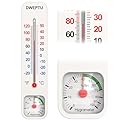 Outdoor/Indoor Thermometer Hygrometer Humidity Monitor Temperature Humidity Gauge Meter with Celsius/Fahrenheit (?/?) for Patio Field Cellar Garden Humidors Greenhouse Closet by DWEPTU