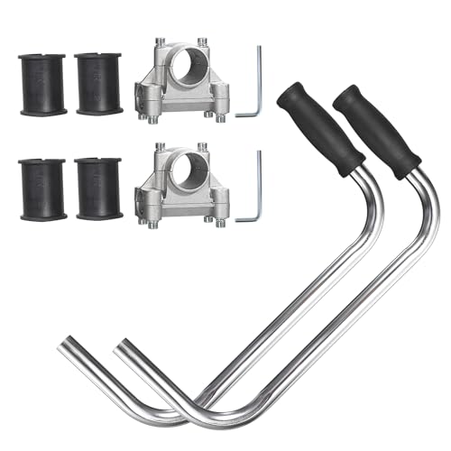 Sumnacon Weed Wacker Handle 2 Pcs Ergonomic Back Saver String Trimmer Handle Grip with Bracket Clamp Lightweight Alloy Aluminum Weed Eater Handle for Yard Trimming,Lawn Care,Landscaping,Silver