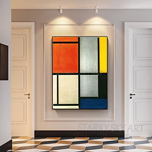 Peinture sur toile géométrique 35x50cm sans cadre pour salon