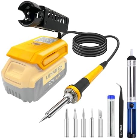 60W Wireless Electric Soldering Iron For Makita/Dewalt 18/20V Battery Welding Tool 300-510℃ Temperature Adjustable Fast Heating
