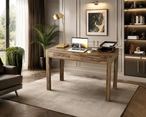 Image of Sheesham Wooden Writing Study Table for Students /Computer Table for Home (Brown)
