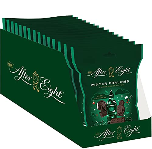 NESTLÉ AFTER EIGHT Winter Pralinés, Pralinen glutenfrei aus dunkler Schokolade, Schokoladenfiguren mit Minzfüllung, 15er Pack (15 x 65g) Cover