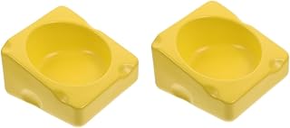Mipcase 2 Peças Tigela De Comida De Hamster Tigela Alimentadora De Hamster Tigela De Comida De Cobaia Prato De Comida De Hamster Tigela De Água De Hamster Prato De Água Resistente Ao