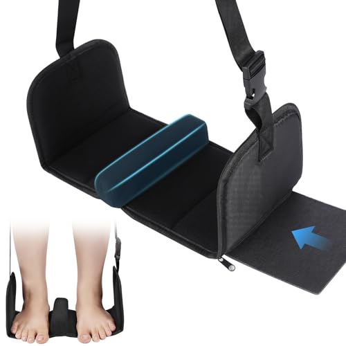 Portable Foot Hammock,Adjustable Leg Rest for Plane Travel to Kee...