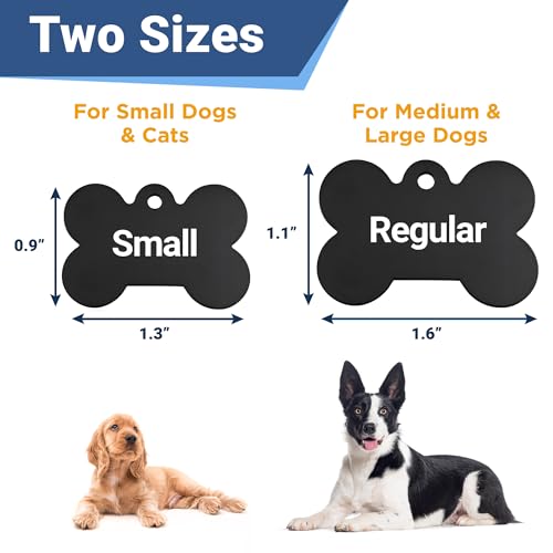 GoTags Dog Tags Personalized Engraved Pet ID Tags, Stainless Steel, Front and Backside Engraving, Available in Bone, Round, Heart, Bow Tie and More, Small and Large Dog and Cat (Pack of 1) - Image 7