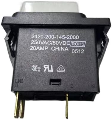 QTY:1 NEW 2410-200-149-1500 15A 250V 2 positions Rocker Switch Breaker