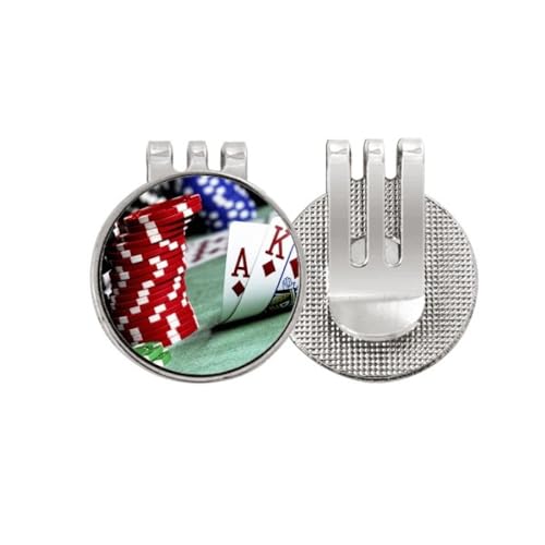 Marqueur de balle de golf poker magnétique no/no en émail pour golfeur