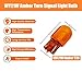 Piumeif Pair (2) T20 7440 WY21W Turn Signal Light Bulb (12V 21W) fit for 06 Accord CRV RAV4 REIZ Camry Corolla, 2000 lexus es300/es330, 2010 Subaru, BMW E46 Amber Bulbs