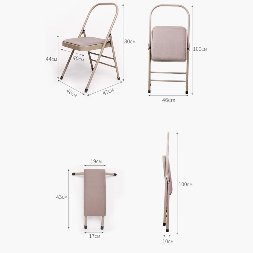 Chaise De Yoga Pilates, Chaise Auxiliaire De Yoga avec Support Lombaire, pour L'entraînement De L'équilibre, Chaise De Yoga Portable Pliable, Chaise De Yoga Iyengar,Khaki