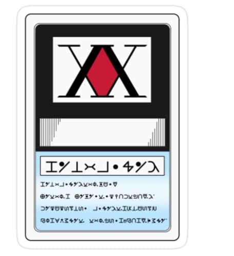 Akstorez Hunter X Hunter License Card 3x4 Inch for Laptop Window