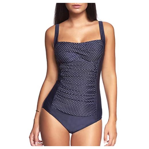 Playshoes Mädchen Uv-schutz Bikini Herzchen Badebekleidungsset, Blu (Marine 11, 98-104 EU 2 Octopus Figuroptimizer! Soft Cups Badeanzug/Tankini mit Wow Effekt! Flacher Bauch! Cut Out! Verschiedene Designs f4307 Farbe: Nr. 1090 Marine/weiße Punkte, Gr. 46