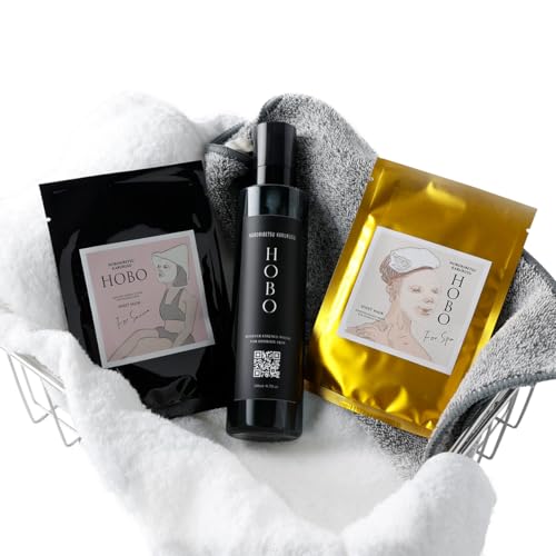 HOBO温泉導入化粧水 200ml・HOBO入浴用&サウナ用シートマスク各5枚セット