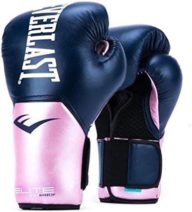 Everlast Elite Pro Style Training Gloves, Pink/Blue, 12 oz