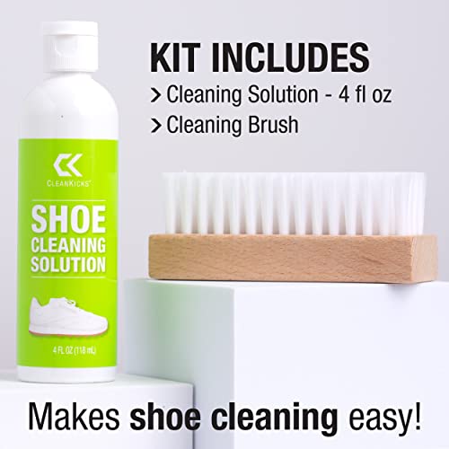 Cleankicks Shoe Cleaning Kit - Footwear Cleaner For Sneakers, Boots, Cleats, And Many Other Shoe Types - (4 Ounce Bottle And Brush) #TOP1
