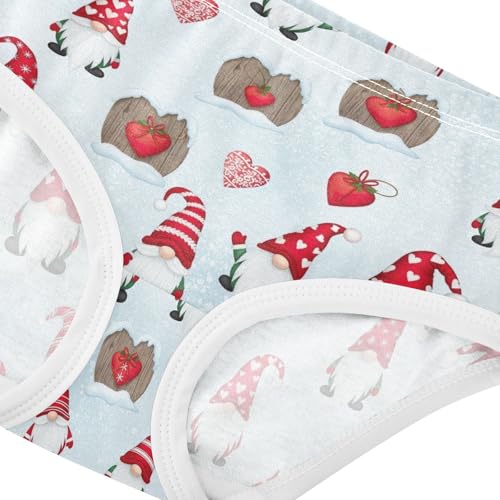 Joisal Cute Christmas Gnomes Red Panties Little Girl Girls Underwear Toddlers Cotton Artistic Briefs Kids Undies 2t4