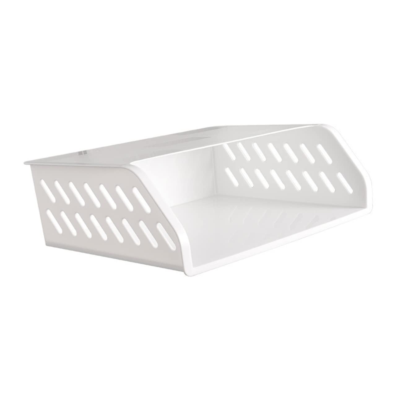 BEBEMOKO White Shelf Storage Organizer under Shelf Hanging Storage Box for Bathroom