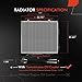 A-Premium Engine Coolant Radiator with Transmission Oil Cooler Compatible with Chrysler PT Cruiser 2001-2010 L4 2.4L, Automatic Trans. Replace# 5017404AA, 5017404AB