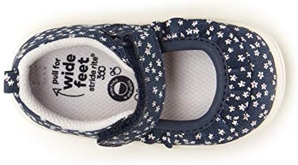 Stride Rite Girls Felicia Mary Jane Flat, Chambray Floral, 6 Toddler | Image 5